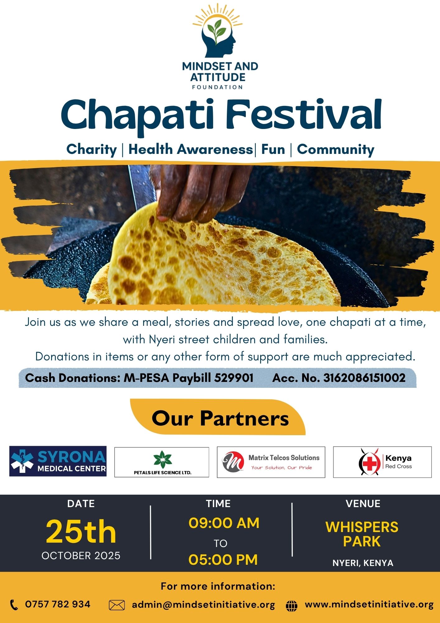 chapati festival mindset foundation event poster