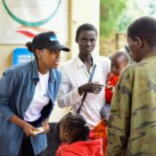 Medical staff from Syrona Medical Center engage with some of the Street Children in the Free Medical Camp