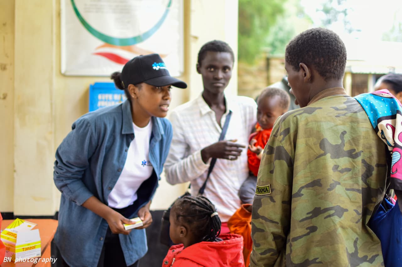 Medical staff from Syrona Medical Center engage with some of the Street Children in the Free Medical Camp