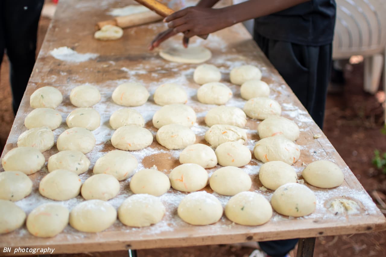 preparation of chapati during the chapati festival