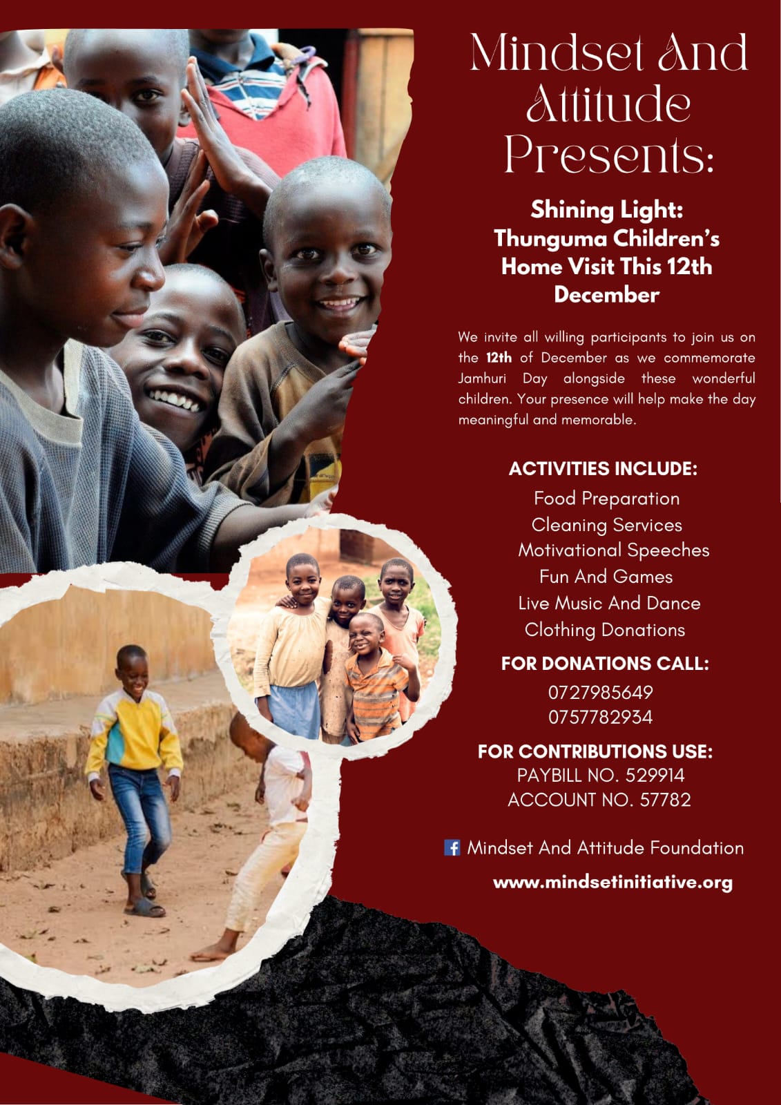 mindset foundation thunguma childrens home visit 2025 poster